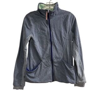 Ivivva by Lululemon Girls Blue Full Zip Jacket Size 14 Fleece Lined